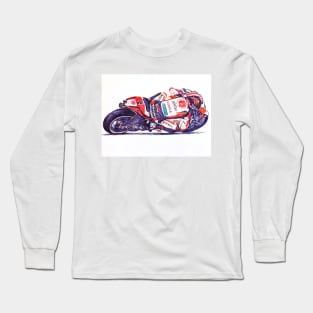 Ballpoint Sketching MotoGP Team Nakagami Long Sleeve T-Shirt